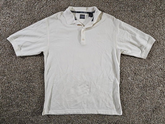 haggar golf cool 18 pro polo cream white Medium - Stains