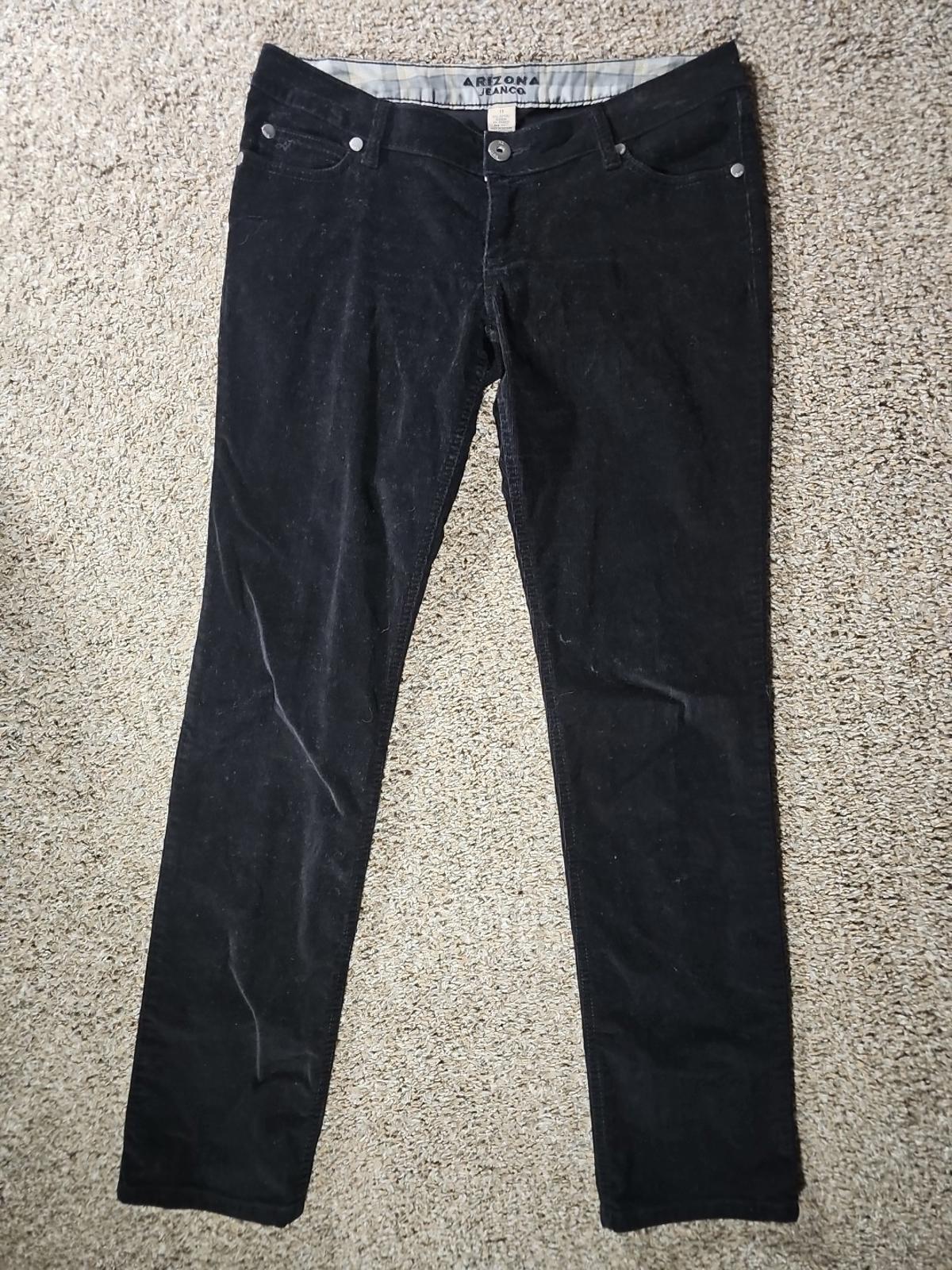 Arizona Jeans Corduroy Black Pants Sz 11 34x31