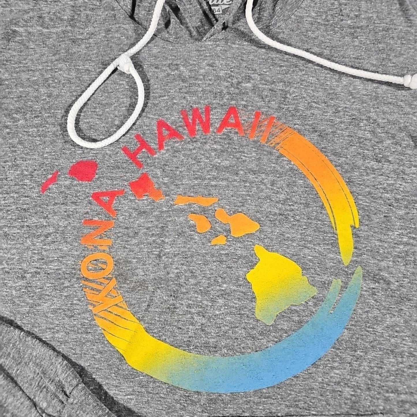 Kona Hawaii L Blue84 Gray Hoodie