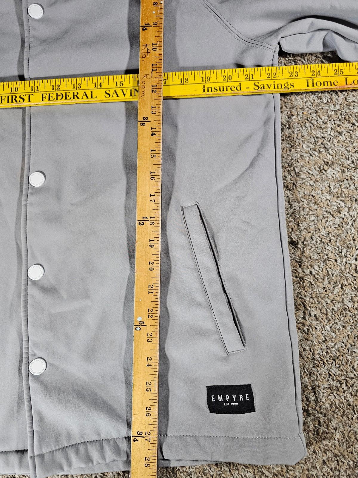 Empyre men's S gray snap Button jacket Skater