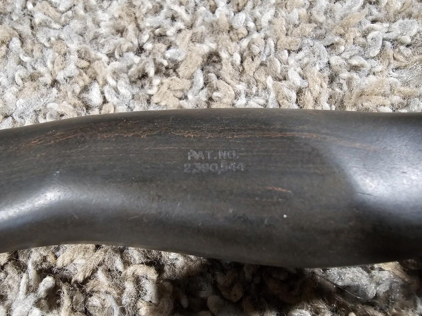 Vintage CUTCO 1027 Brown Orange Swirl Handle Carving Serving Fork