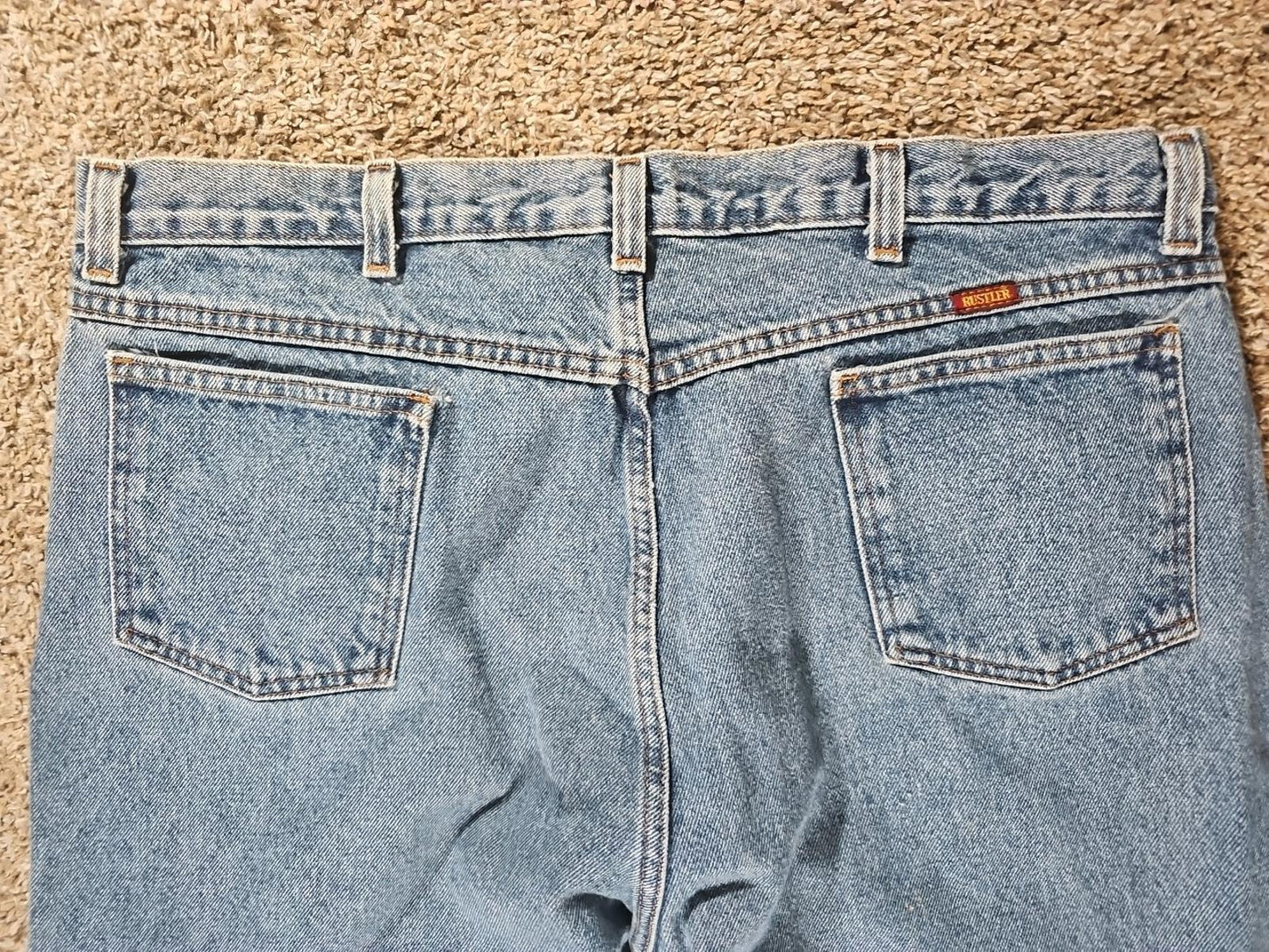 Rustler 38x30 Straight Blue Jeans