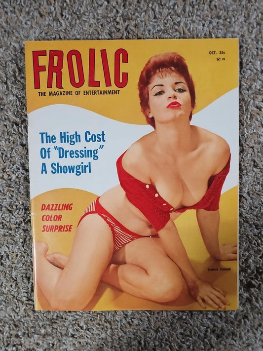 Vintage Men's Pin Up Magazine Frolic Oct. 1960 Vol 10 No 1 Timmie Turner