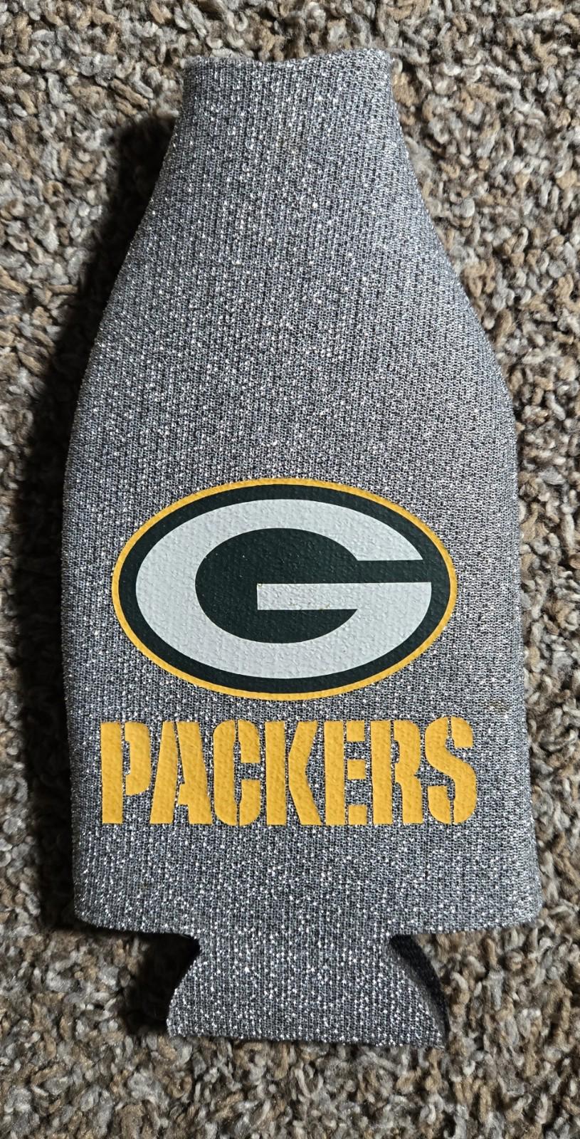 Sparkly Green Bay Packers Insulated Bottle Cooler