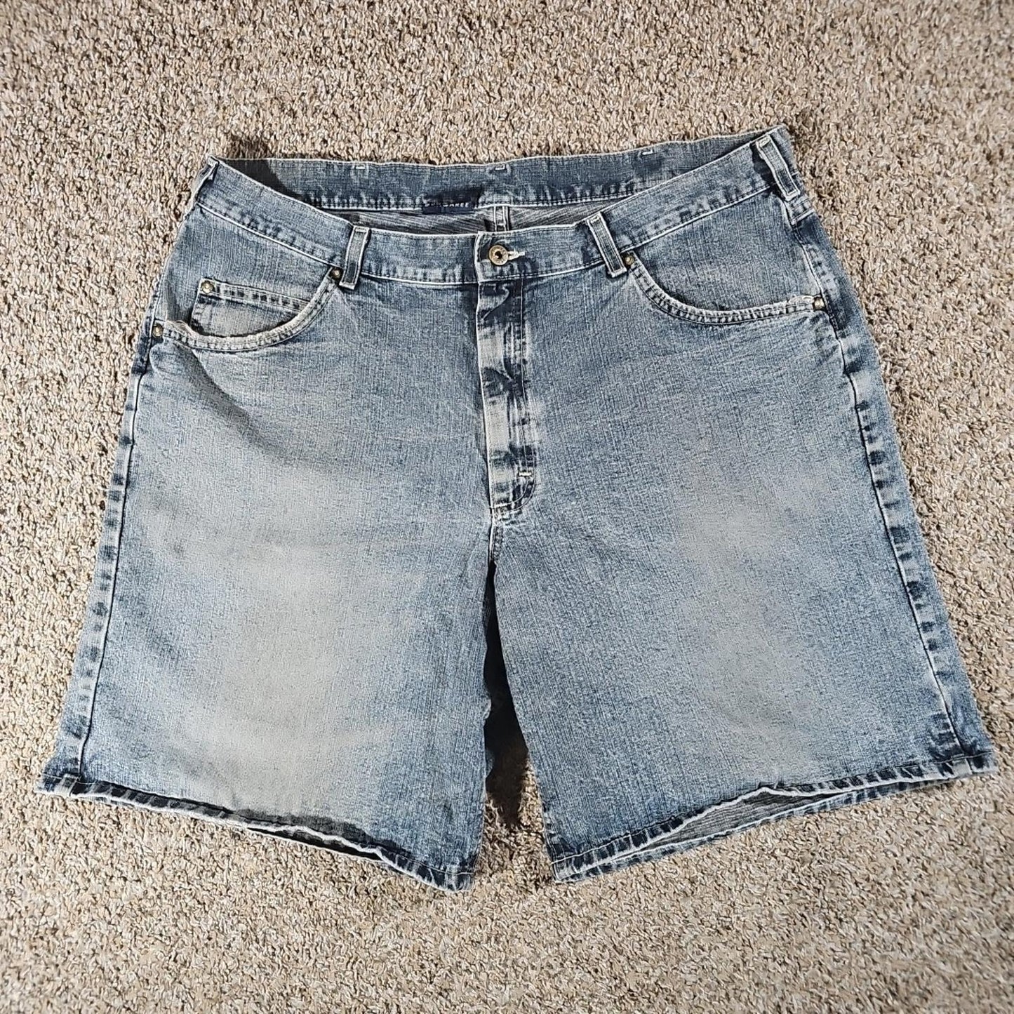 LEE Loose Dungarees Jean Shorts Sz 40