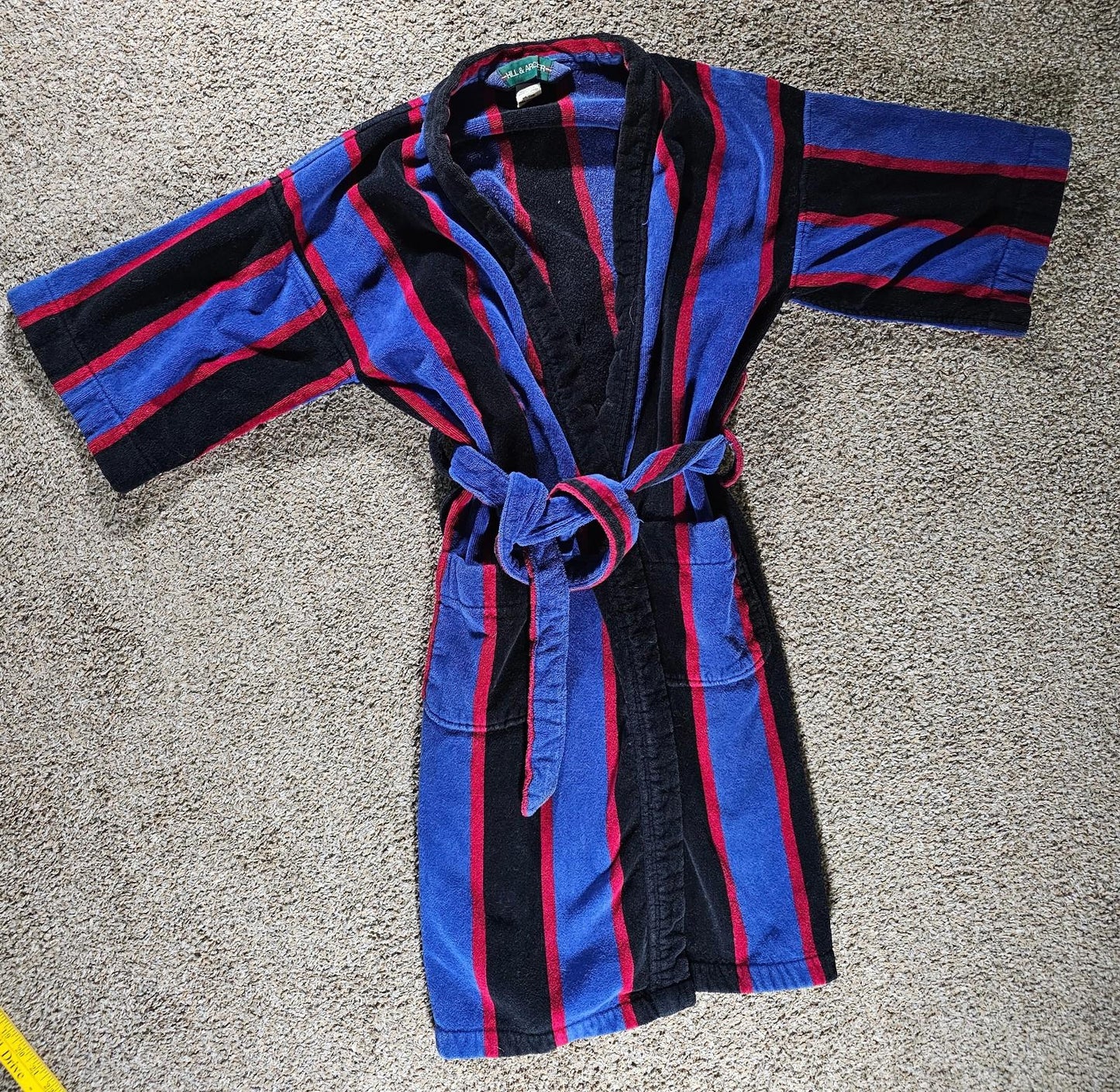 Vintage Turkish Towel Robe OS 80s Hill & Archer Belted Thick