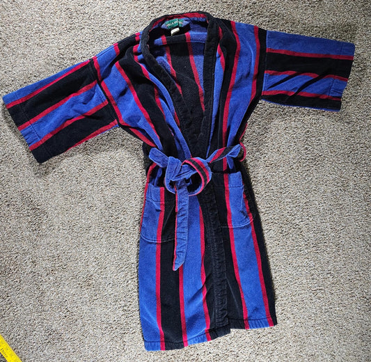 Vintage Turkish Towel Robe OS 80s Hill & Archer Belted Thick