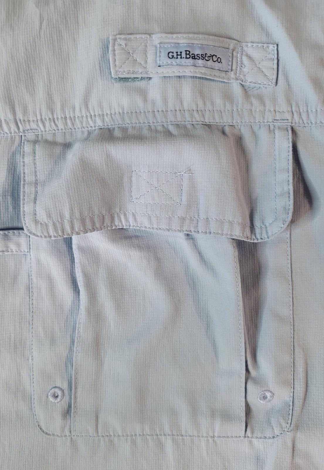 G.H.Bass & Co Mens XL Explorer Series Button Down Shirt fish