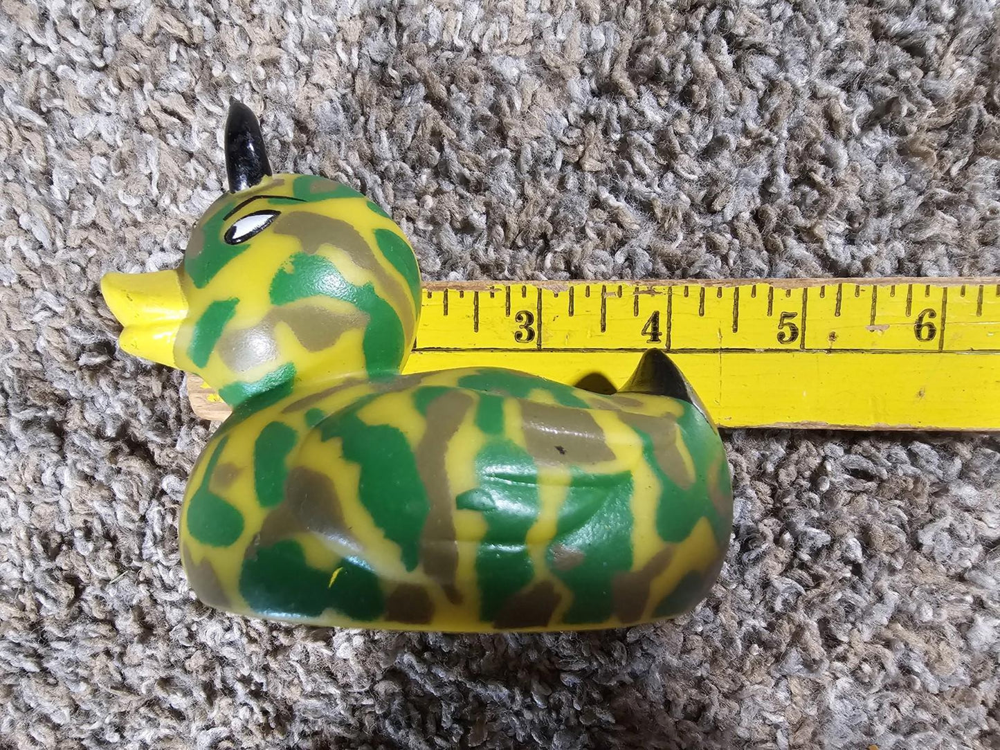 Rare 2000 Accoutrements Camo Devil Duckie Rubber Duck Bath Toy