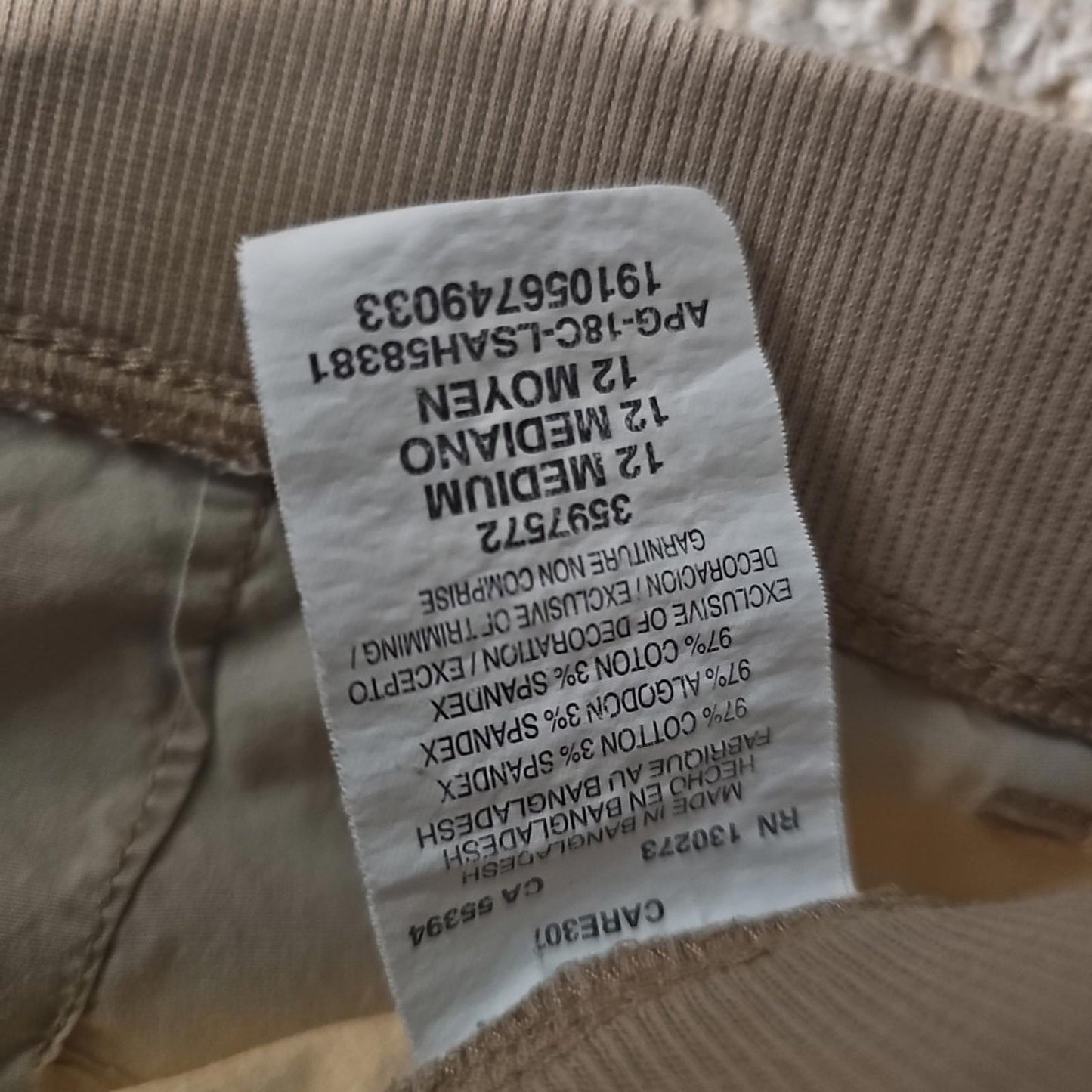 Lee Relaxed Fit 12 Medium Beige Shorts