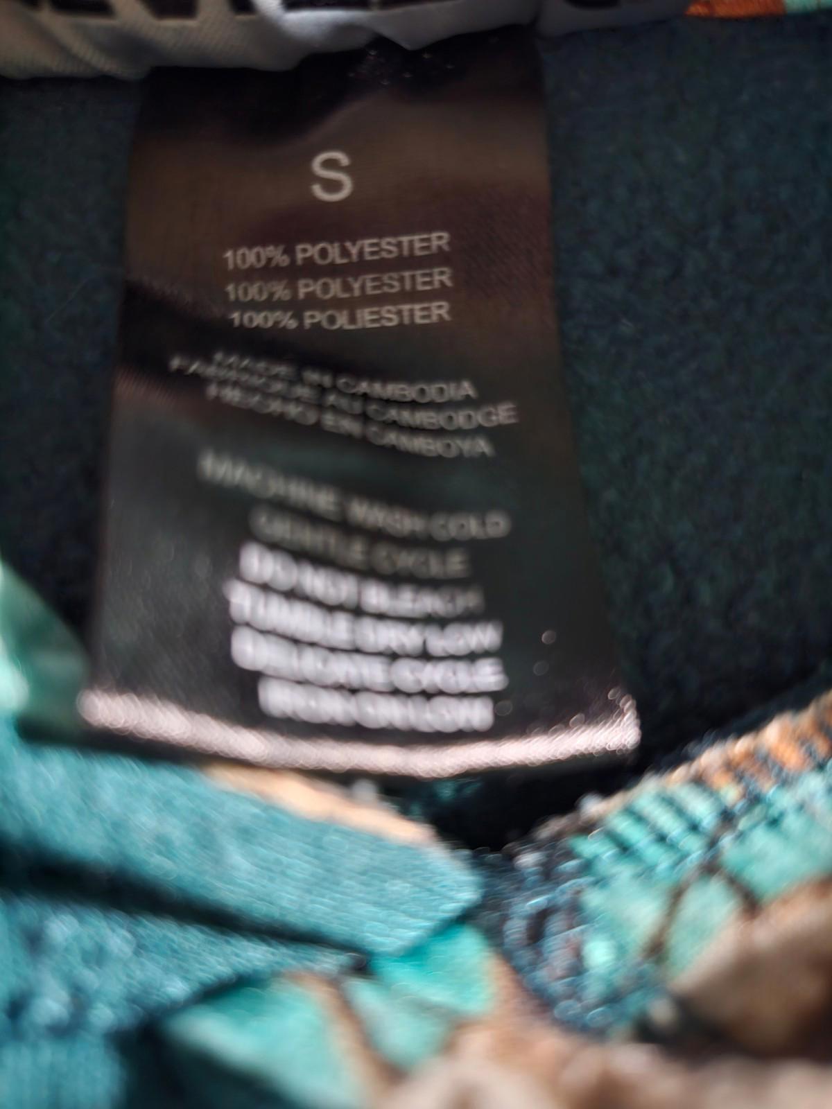 Realtree Hoodie Mens S Blue Green Camo  Sweatshirt Outdoor