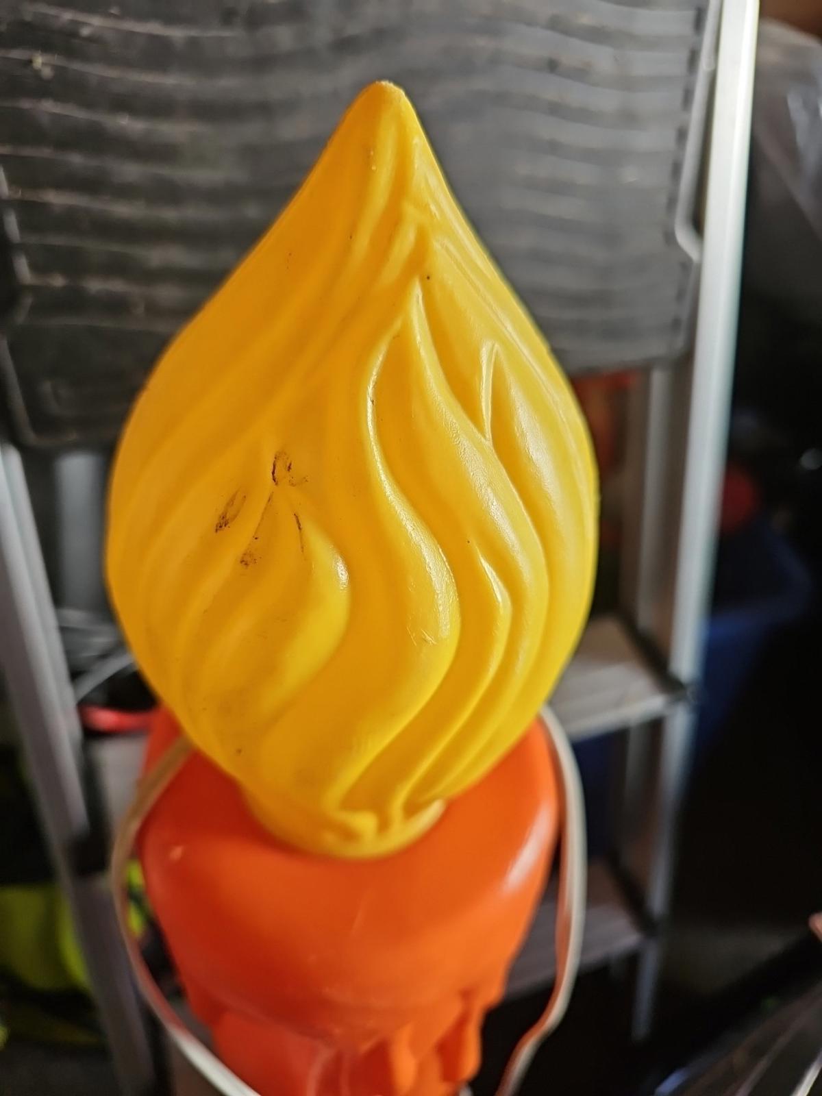 Vintage 36” Union Products USA Christmas Blow Mold Lighted twist Candle