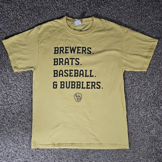 Brewers. Brats. Baseball. & Bubblers Medium Tshirt
