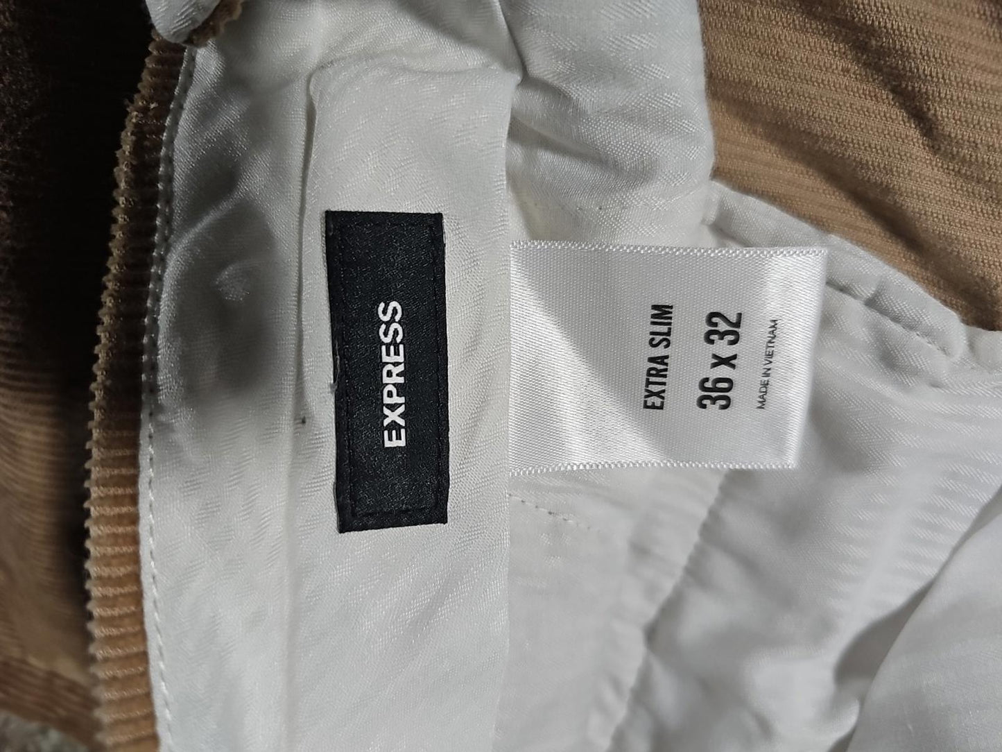 Express Extra Slim 36x32 Courduroy Pants