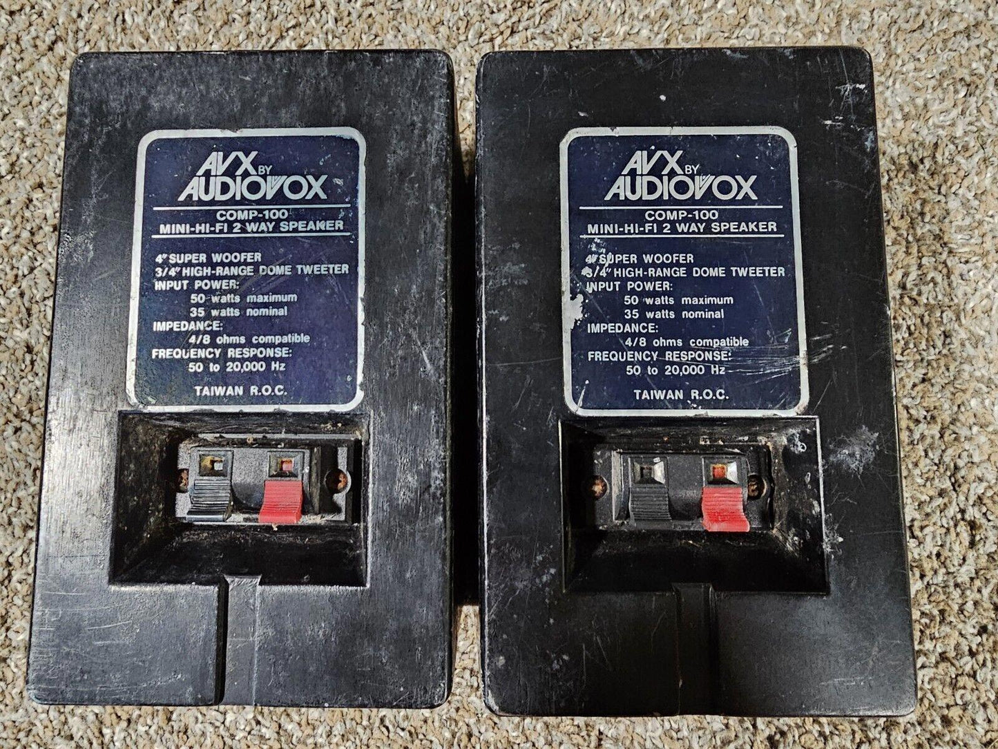 AVX by Audiovox comp 100 mini hifi 2 way speaker