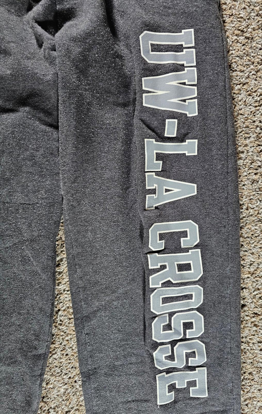 UW La Crosse Champion sweatpants Gray Medium