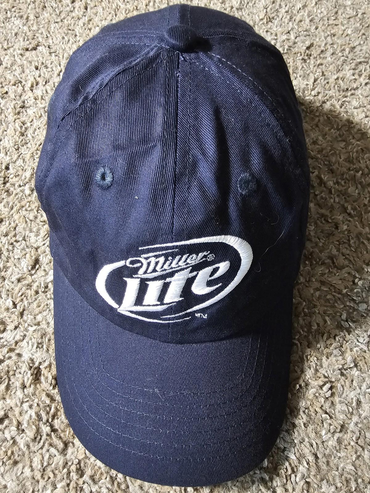 Miller Lite blue Adult Adjustable Baseball Strapback Hat Cap