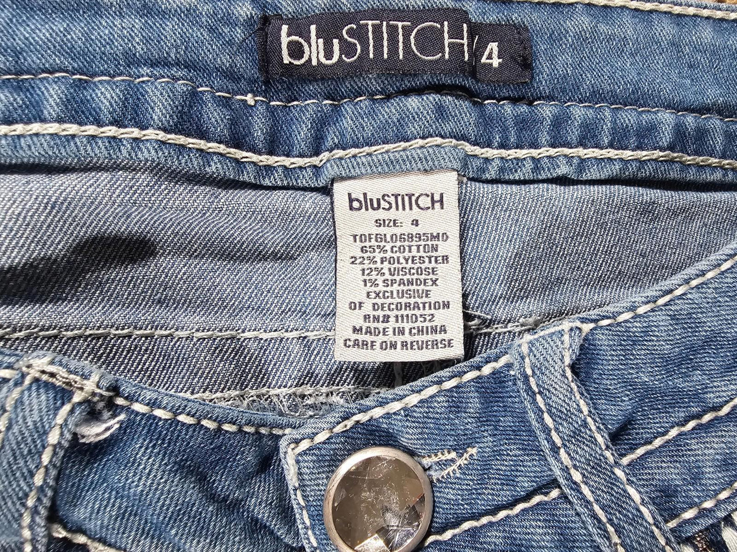 Blustitch Jeweled Sz 4 Jeans
