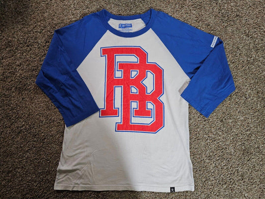 Routine Baseball RB 3/4 Sleeve T-Shirt Blue Mens Large