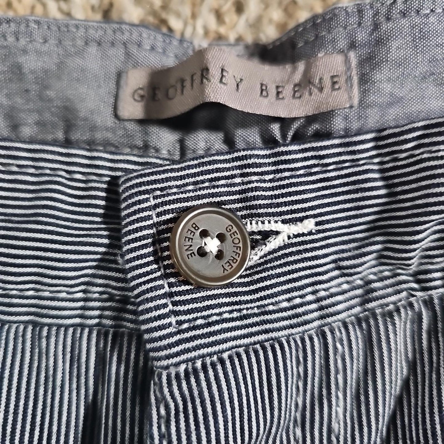Geoffrey Beene Sz 33 Seer Sucker Shorts