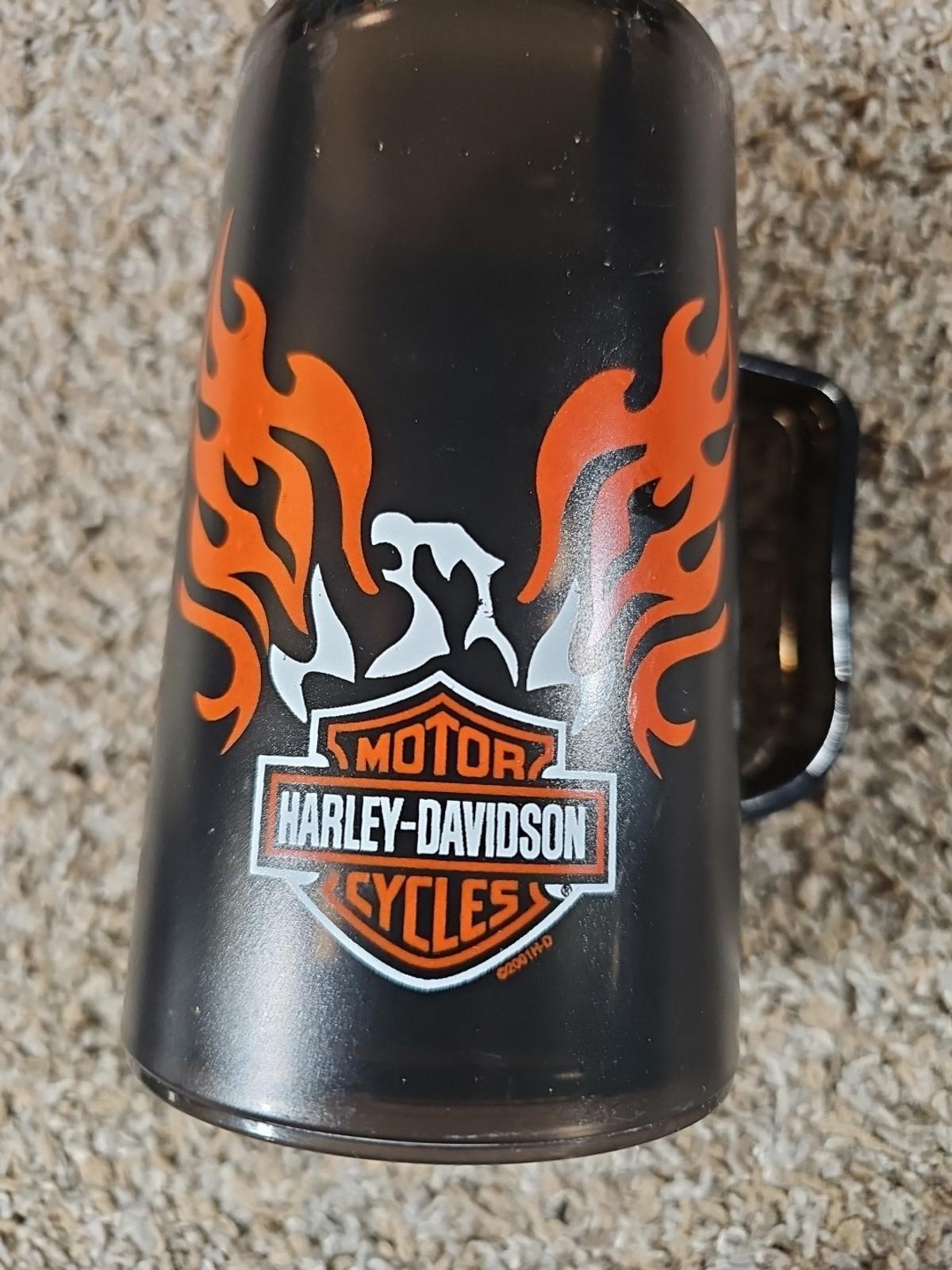 Harley Davidson Vintage 2001 Plastic Water Filled Mug Cup Motorcycle Bike