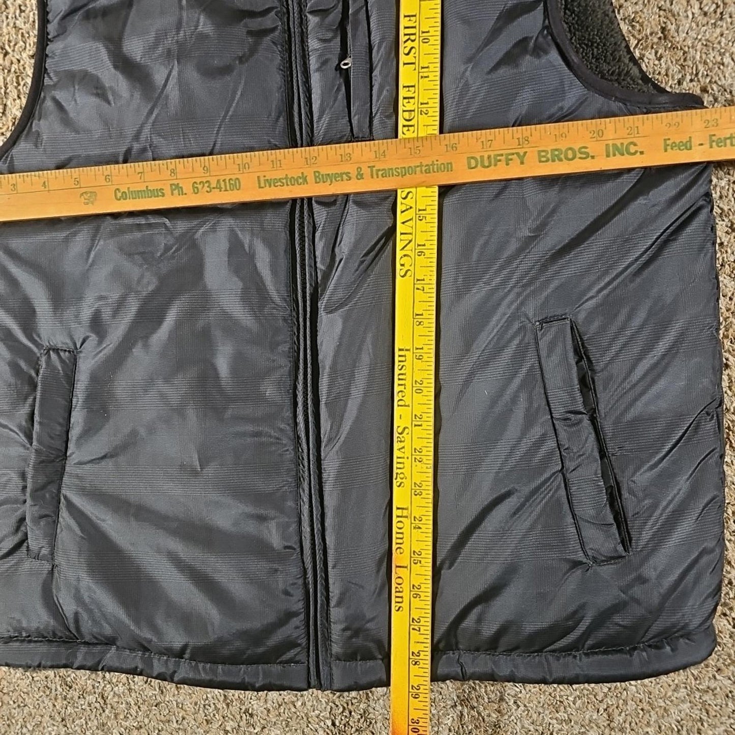 Weatherproof 1948 Vintage Blue Gray Reversible Puffer Vest L