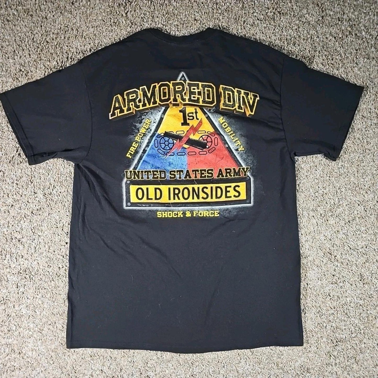 United States Army Old Ironsides 1st Armored Division L Tee