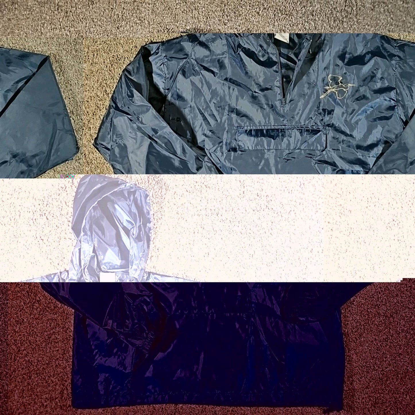 Defenders Of Wildlife 1/4 Zip Pelican Hooded Raincoat OSFA