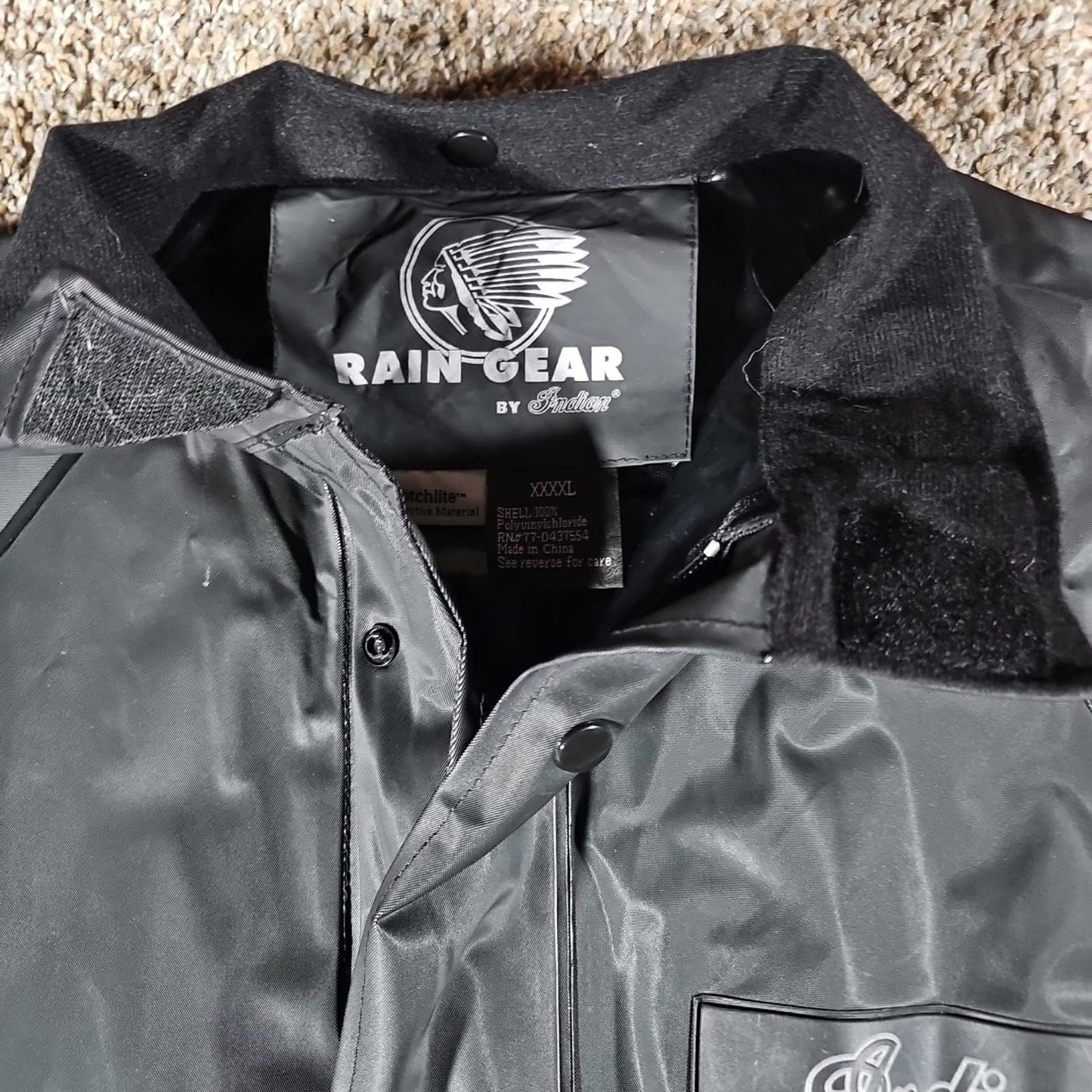 Indian Motorcycle Rain Gear By Indian 4XL black Rain Jacket