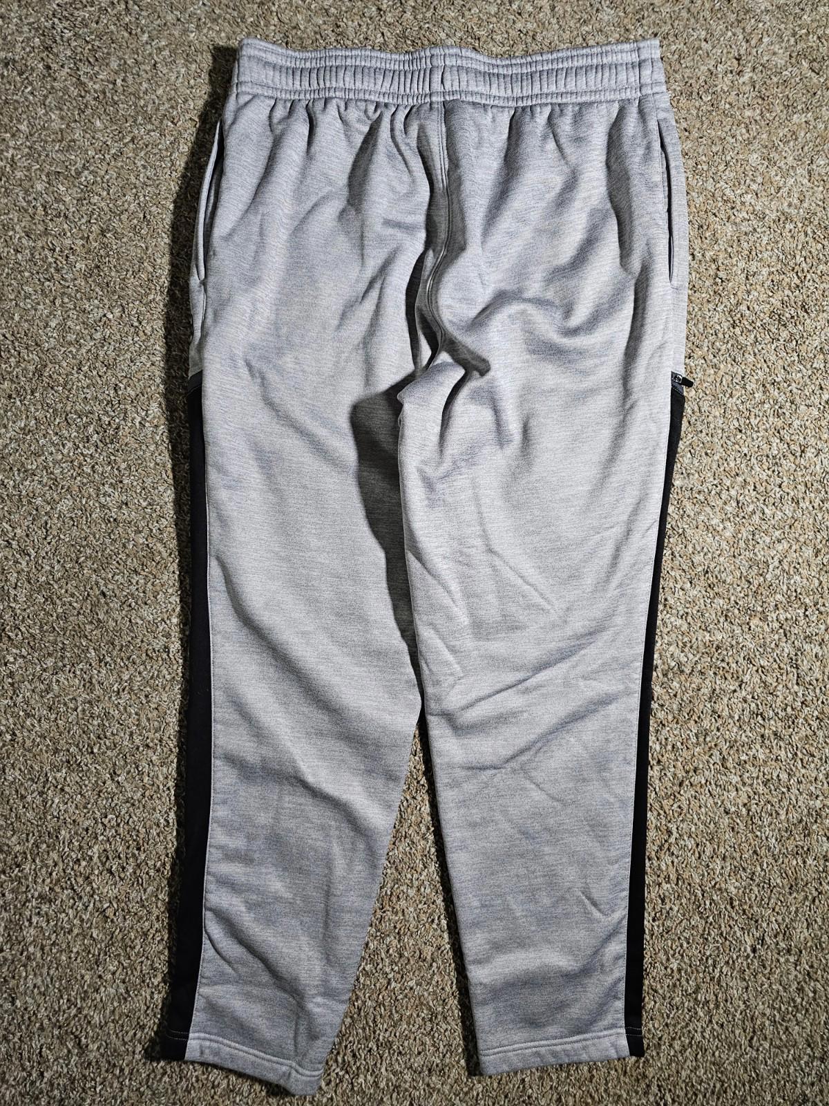 And1 Jogger Sweatpants Mens L GRAY Zip Pockets