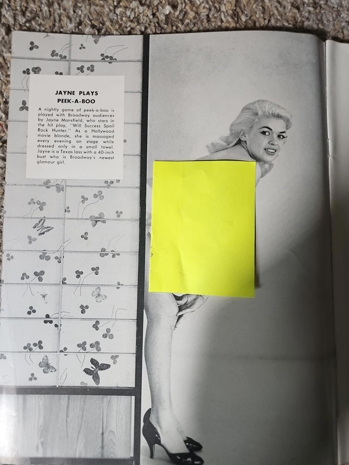 MODERN MAN ADULT MENS MAGAZINE MARCH 1956 Jayne Mansfield