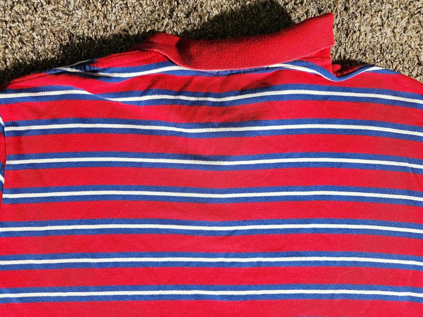 POLO Ralph Lauren Striped Polo Shirt XL Red Blue
