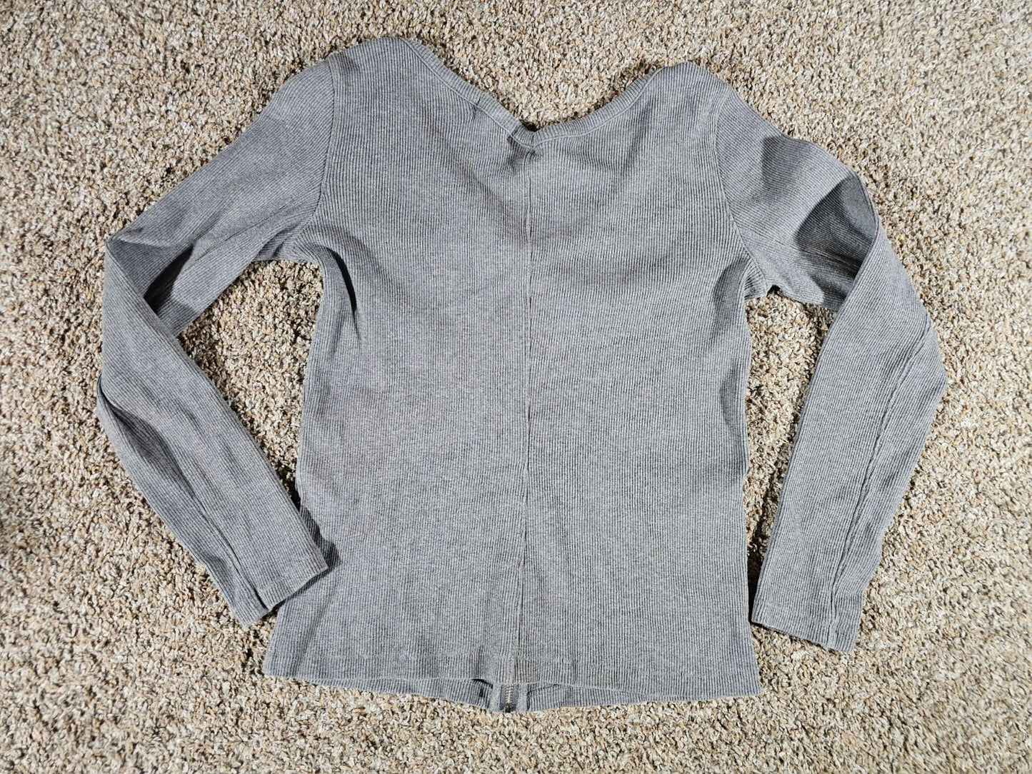 RAG & BONE FullZip Front Sweater Top Slim Fit Gray Sz L