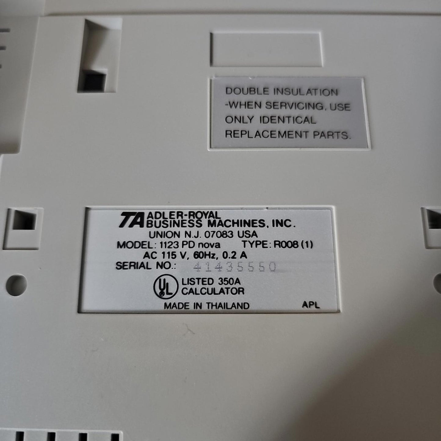 TA Adler-Royal 1123PD Nova 12 Digit Printing Calculator with Box