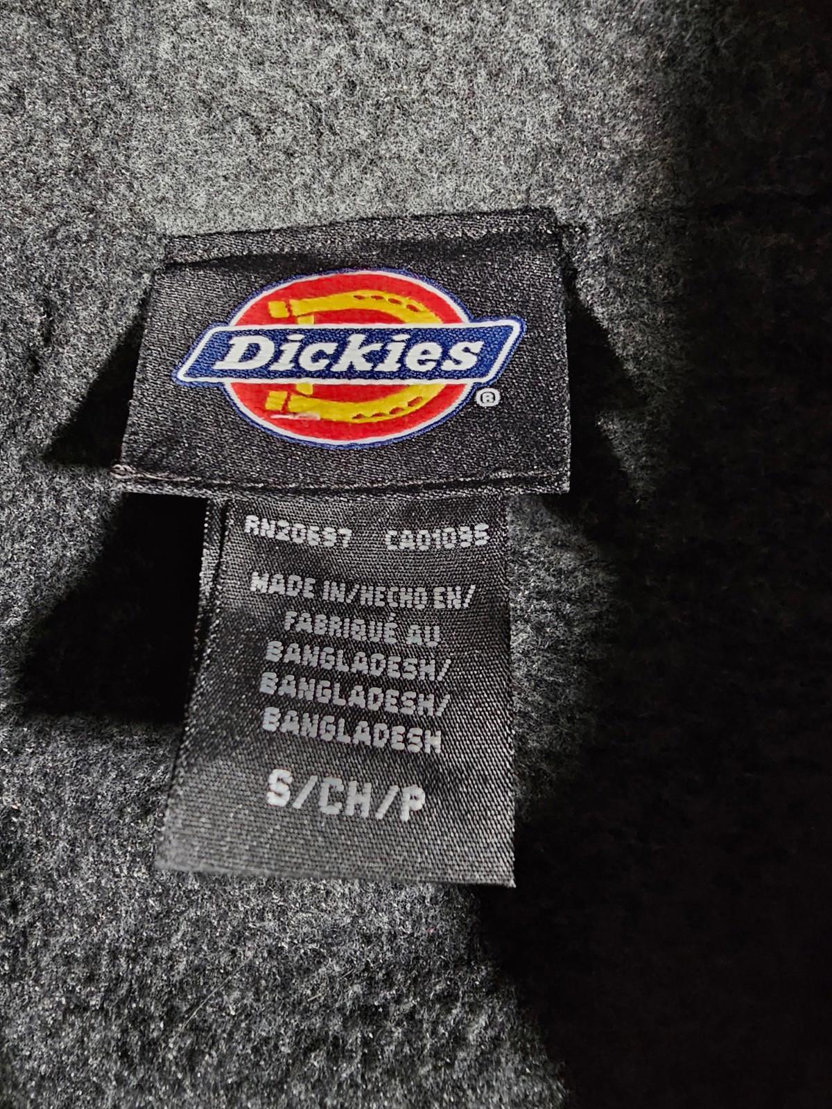 Dickies Jacket Small Black Nylon Ripstop Fleece Lined Hooded