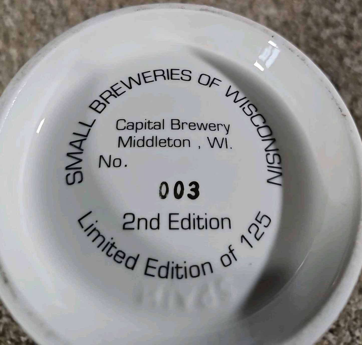 Small Breweries Of Wisconsin 1991 2nd Limited Edition Lidded Stein #3 Of 125