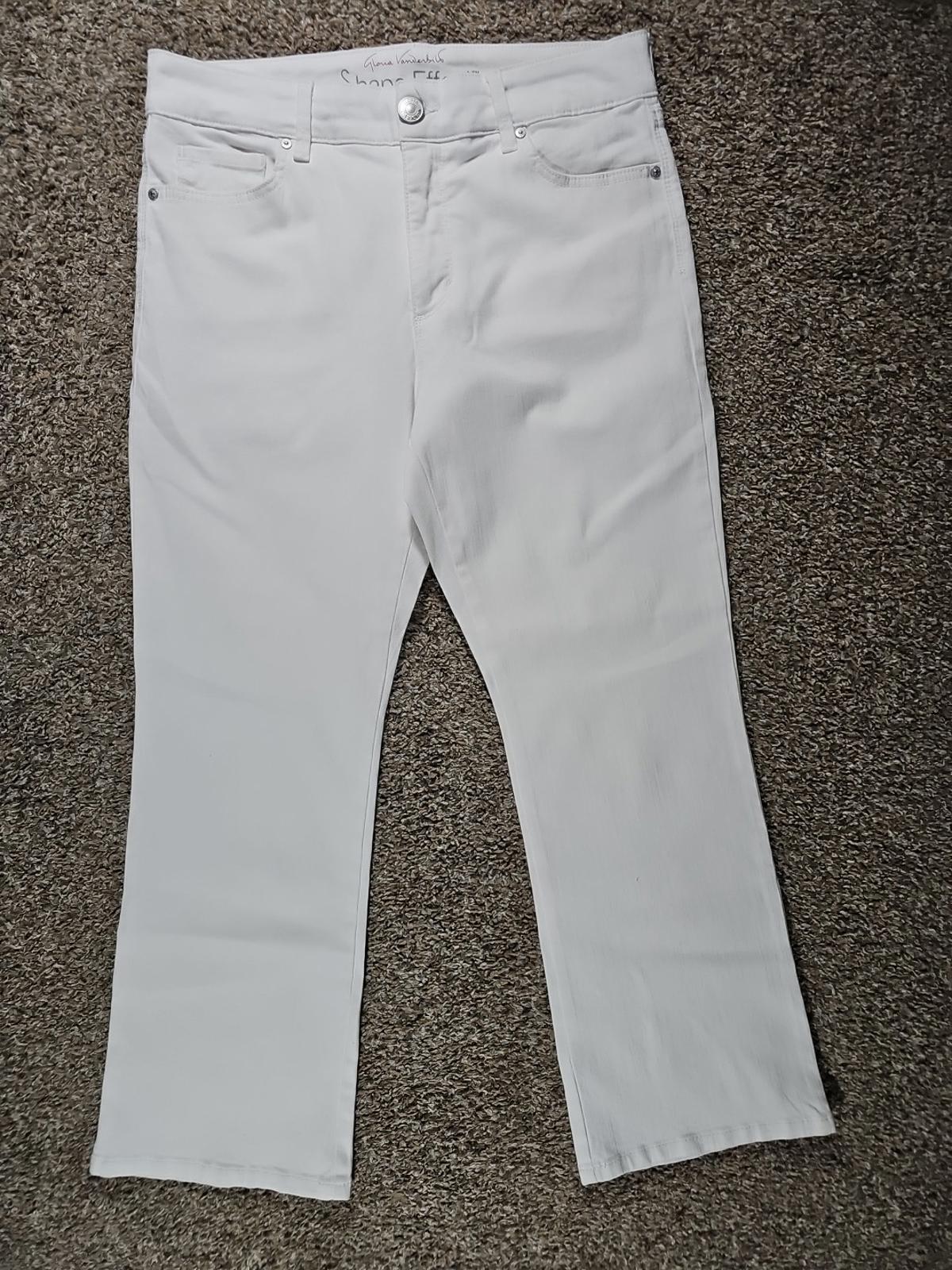 Gloria Vanderbilt Tummy Sculpt Ankle Boot Sz 10 White Jeans