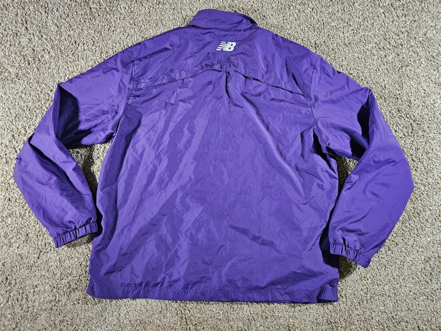Full Zip Purple New Balance Jacket Vented Zip Pockets LARGE