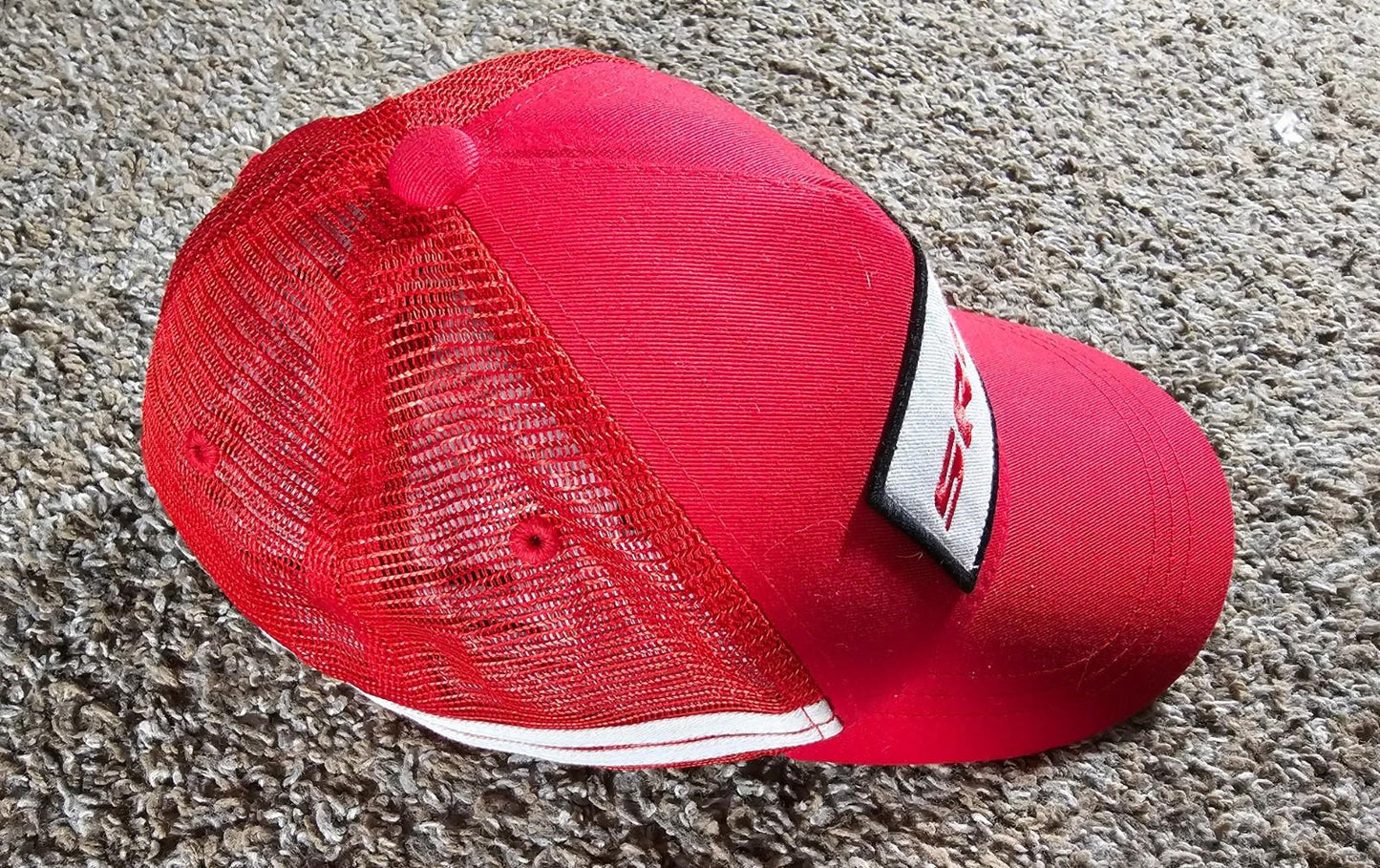SRAM Trucker Hat Snapback Red White Mesh Cycling Adult
