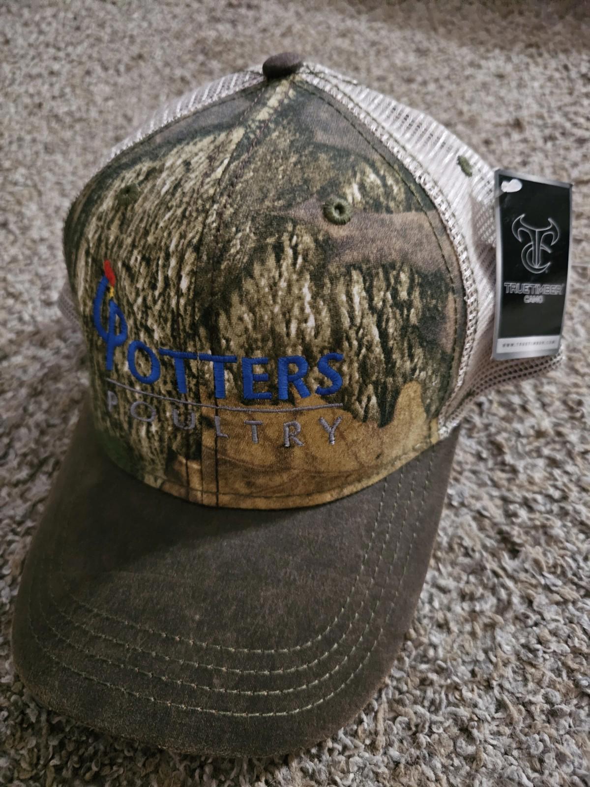 Potter's Poultry True Timber CAMO mesh Snapback hat NWT