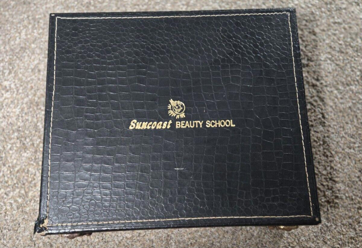 Vintage Suncoast Beauty School Cosmetology Student Luggage