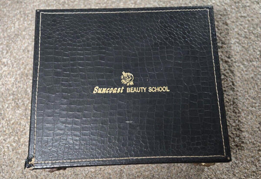 Vintage Suncoast Beauty School Cosmetology Student Luggage