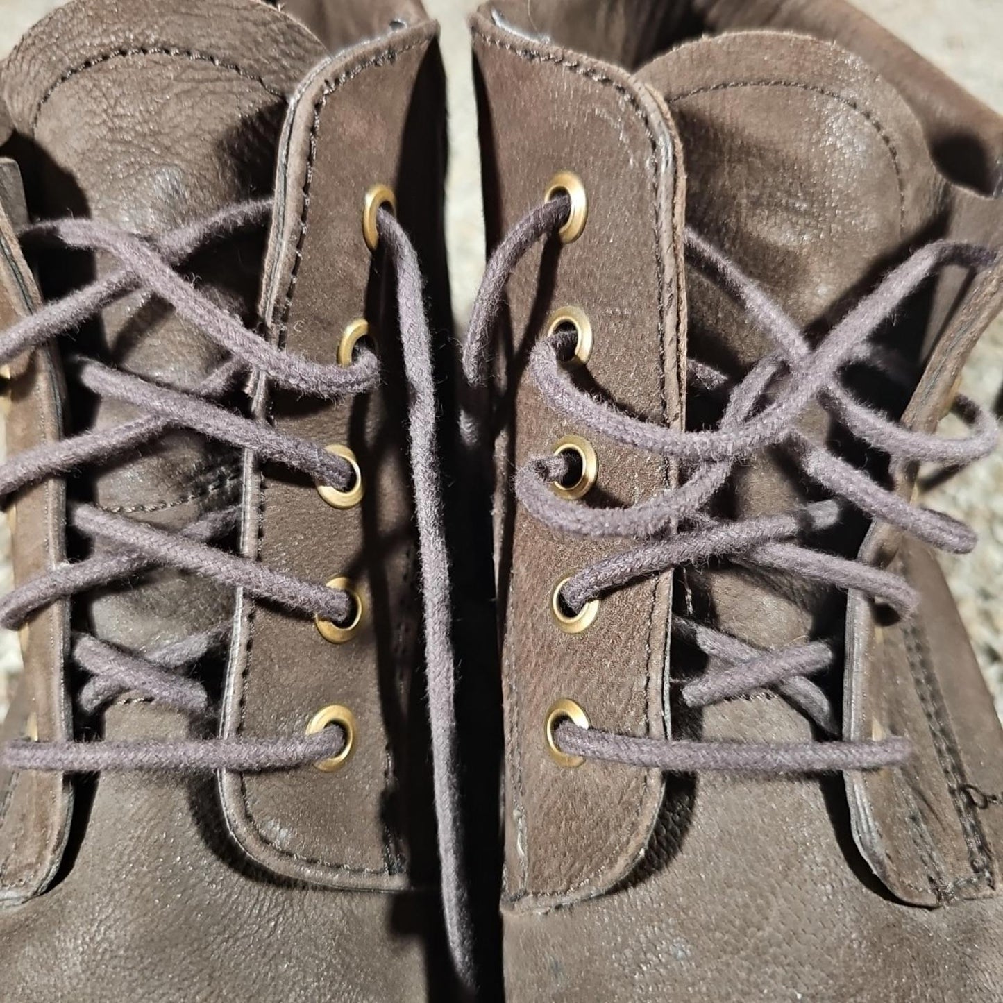 Diba Boots Womens 8.5M Chukka Ankle Booties Lace Up Leather