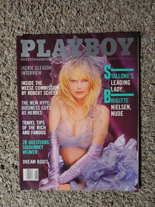 Playboy August 1986 Ava Fabian Lillian Muller Brigitte Nielsen Sigourney Weaver