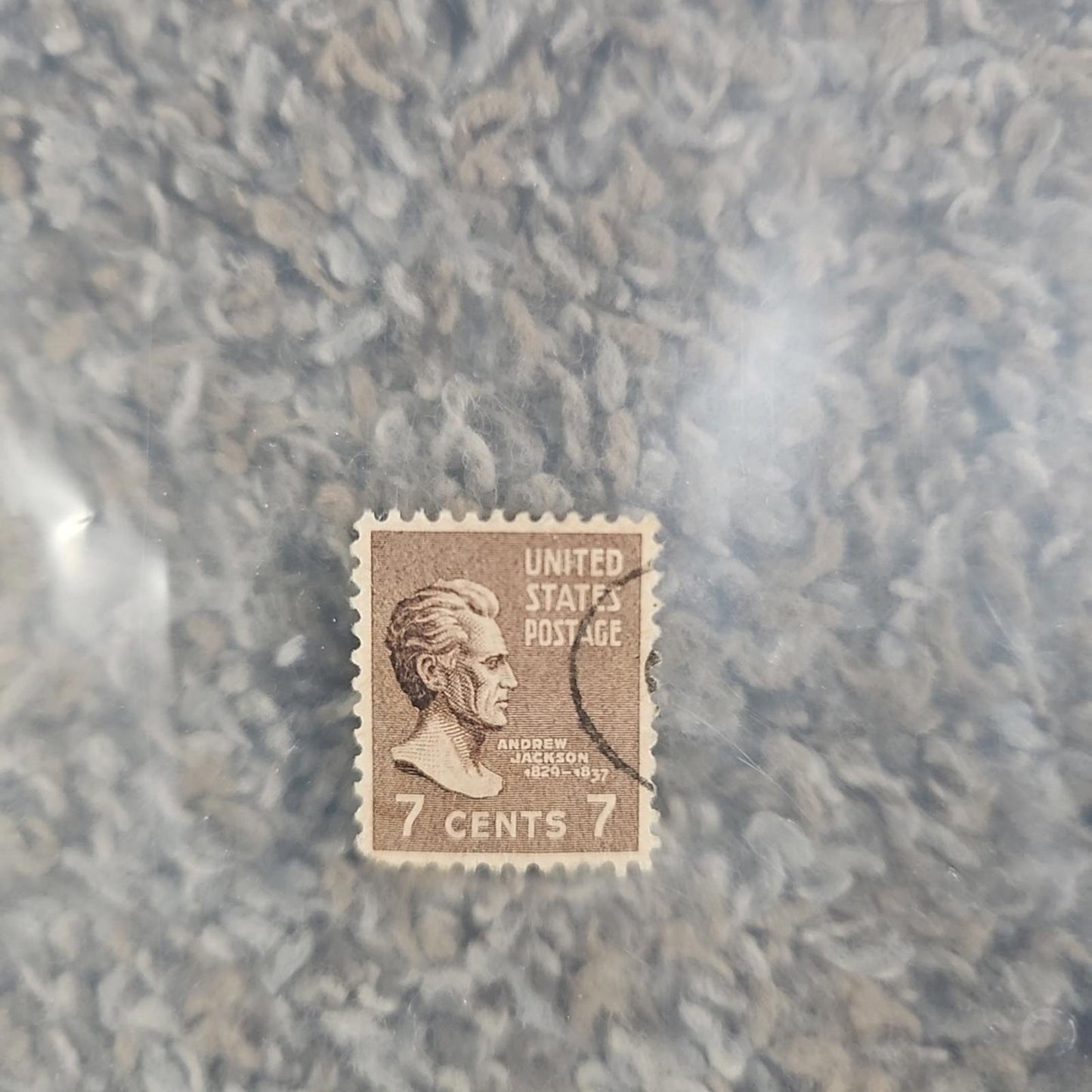 US. 812. 7c. Andrew Jackson 1938 Hand Stamped