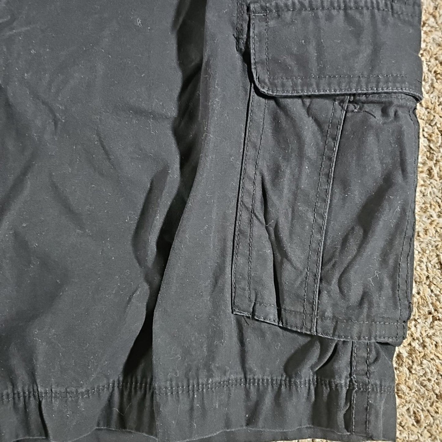 Arizona Jeans Sz 48 Black Cargo Shorts