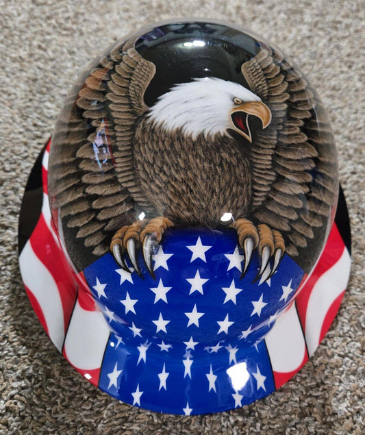 Honeywell Fibre Metal Hard Hat Eagle/American Flag Design Model #AHSI/ISEA