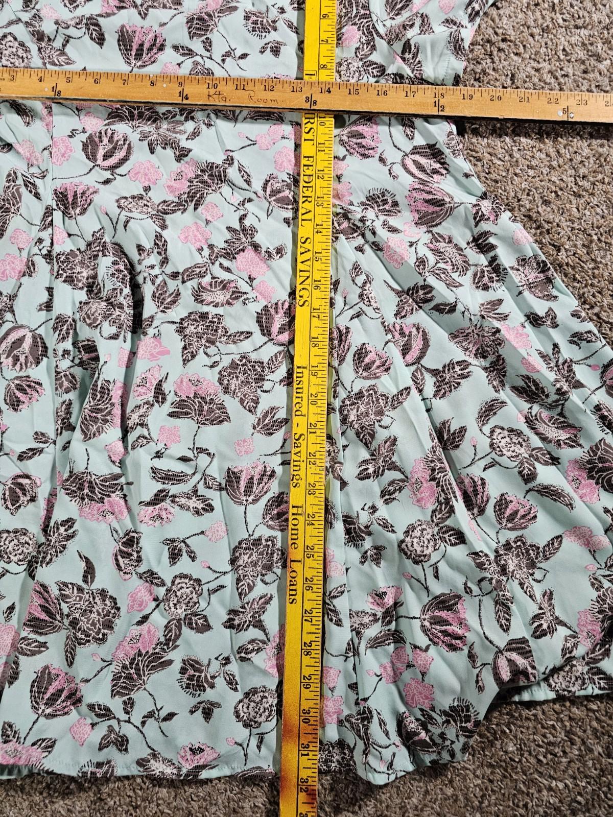 LUSH Green Floral Dress XS