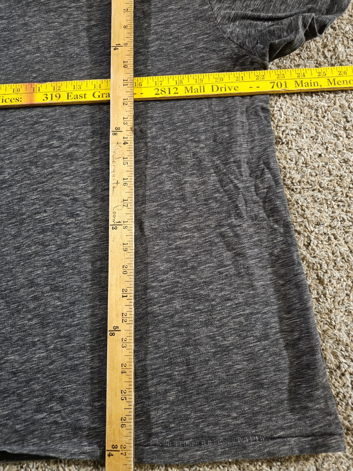 Men’s Marc Anthony V Neck T Shirt Slim Fit Soft Gray XL