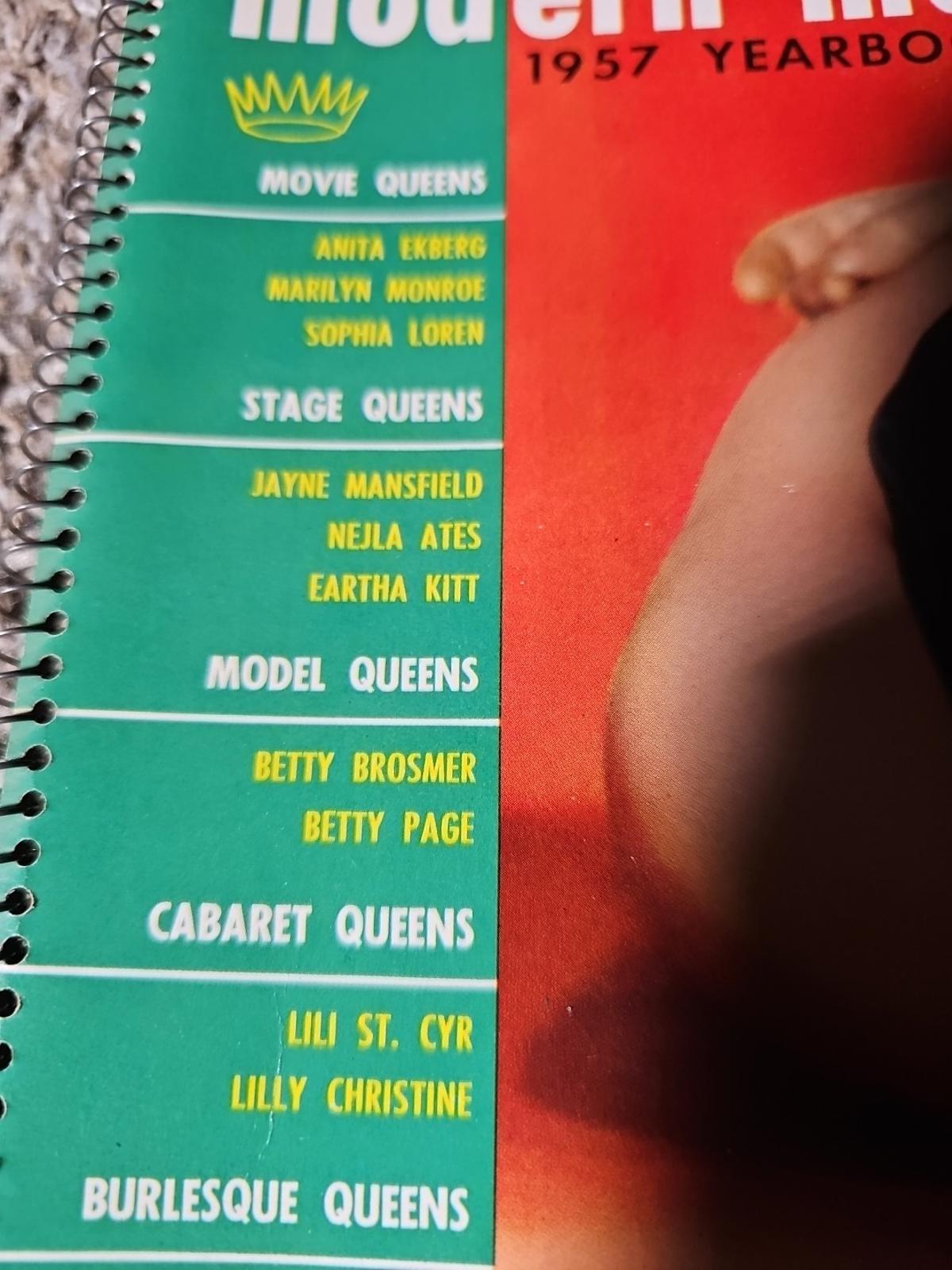 VTG Modern Man 1957 Yearbook Of Queens RARE Magazine Jayne Mansfield Betty Page